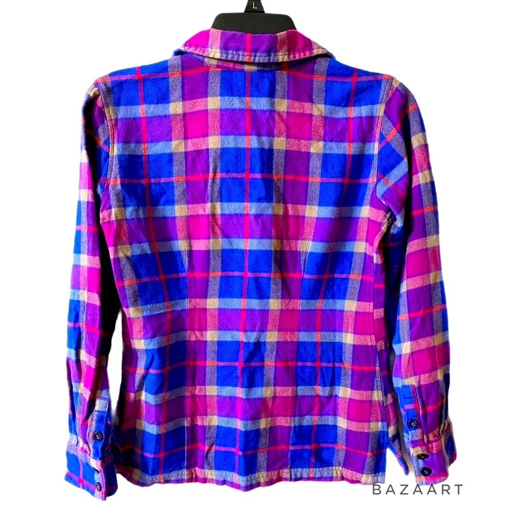 PATAGONIA Shacket, Organic Cotton, Flannel, Plaid, Shirt, Jacket, Sz 0, XS - Picture 6 of 10